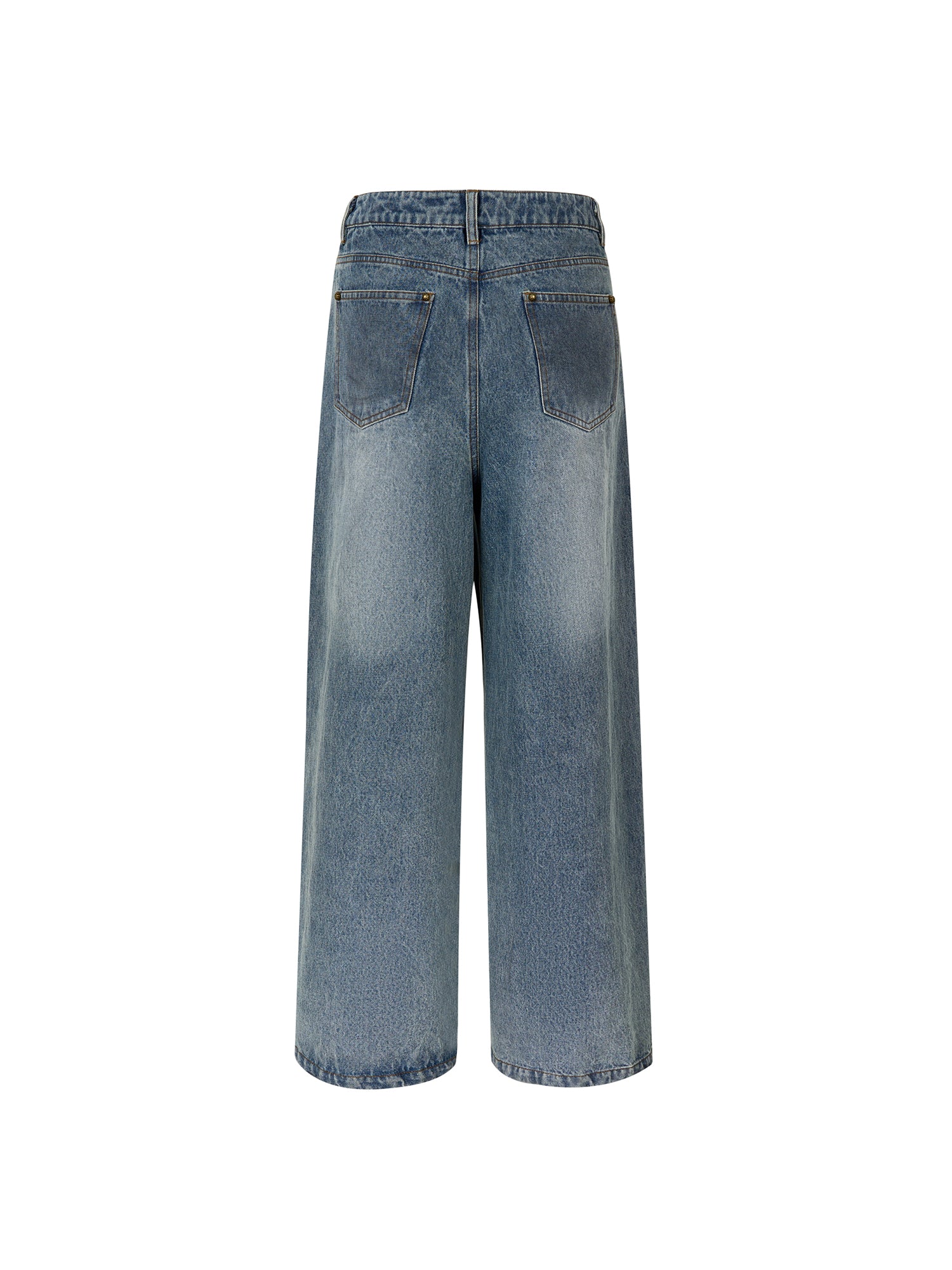 RETRO BLUE WASHED JEANS TROUSERS