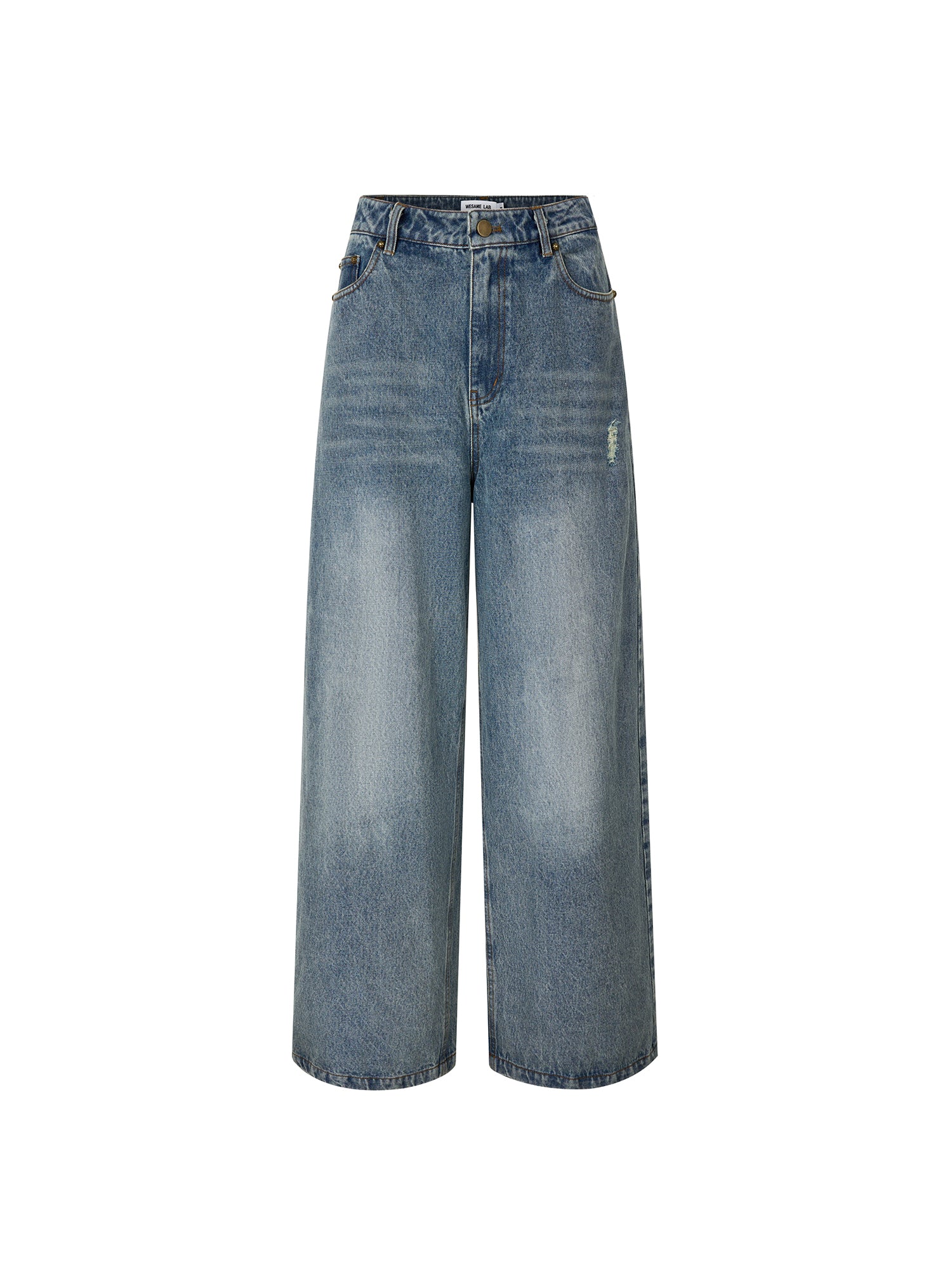 RETRO BLUE WASHED JEANS TROUSERS