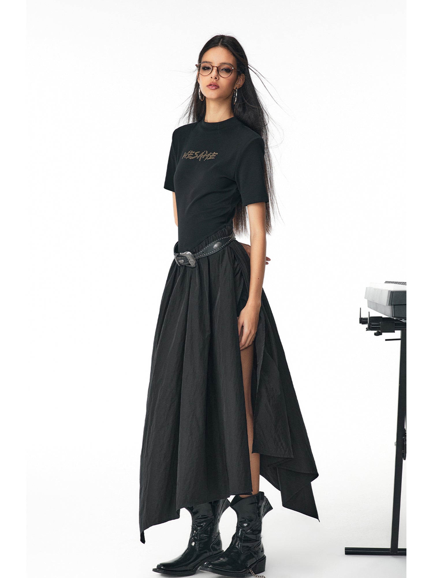 BLACK DIAMOND-IRONING MAXI DRESS