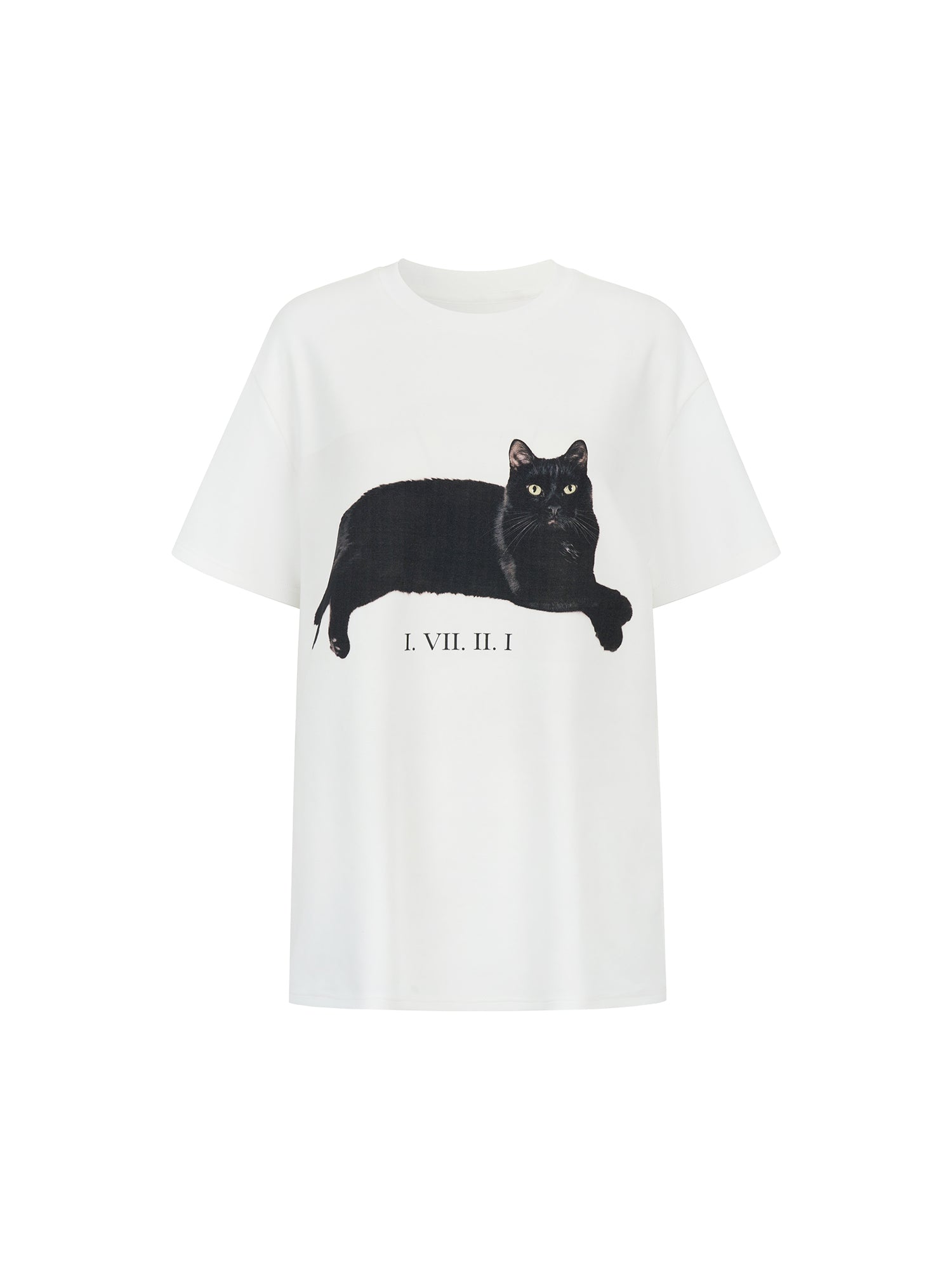 CAT PRINTED SHORT SLEEVE T-SHIRT