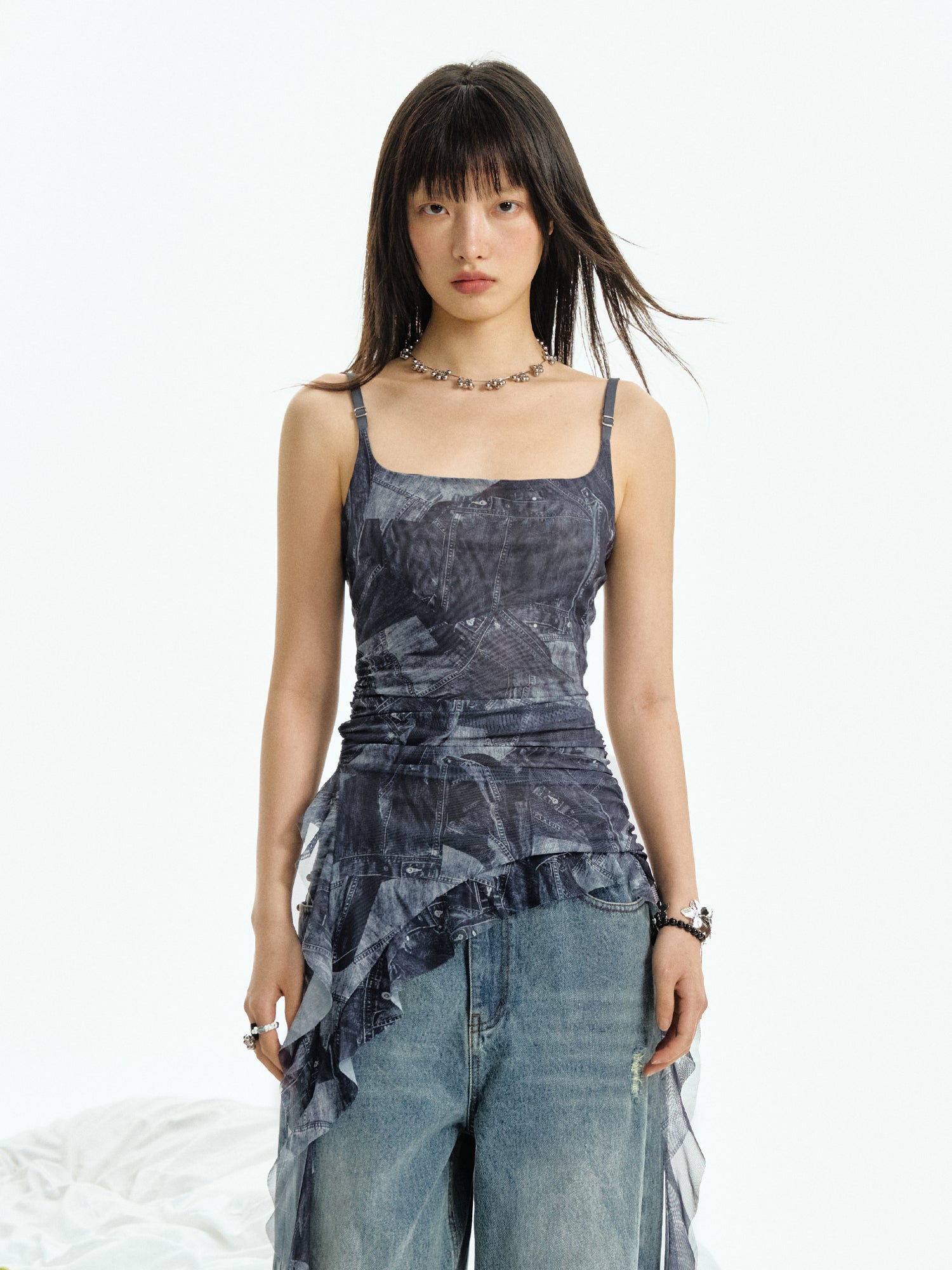 IRREGULAR DENIM DRESS