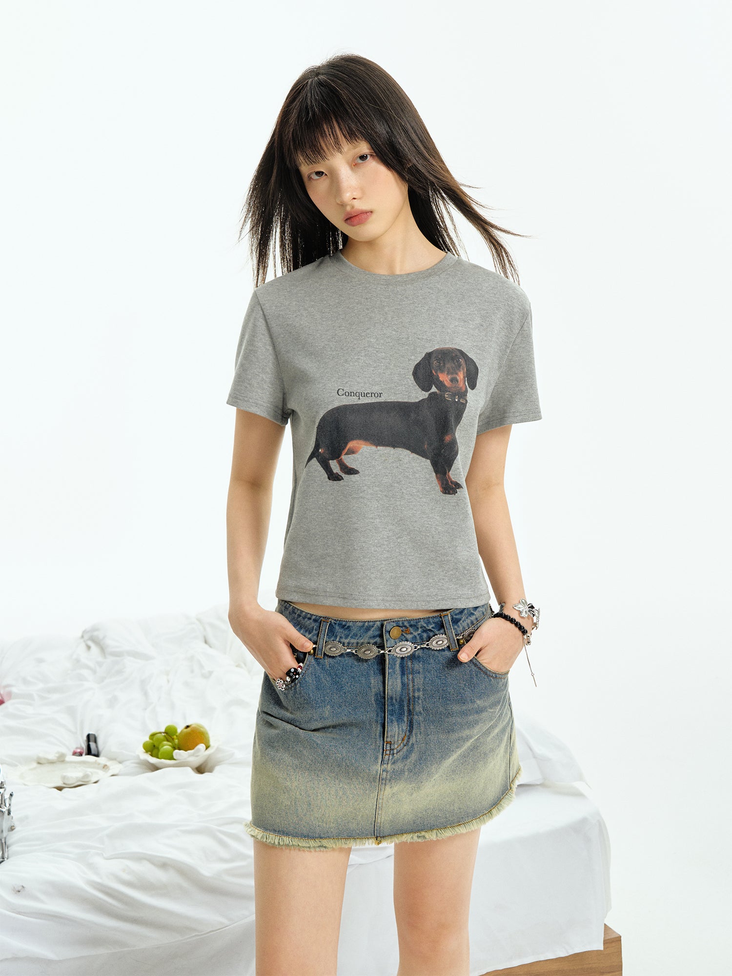 DACHSHUND PRINTED T-SHIRT