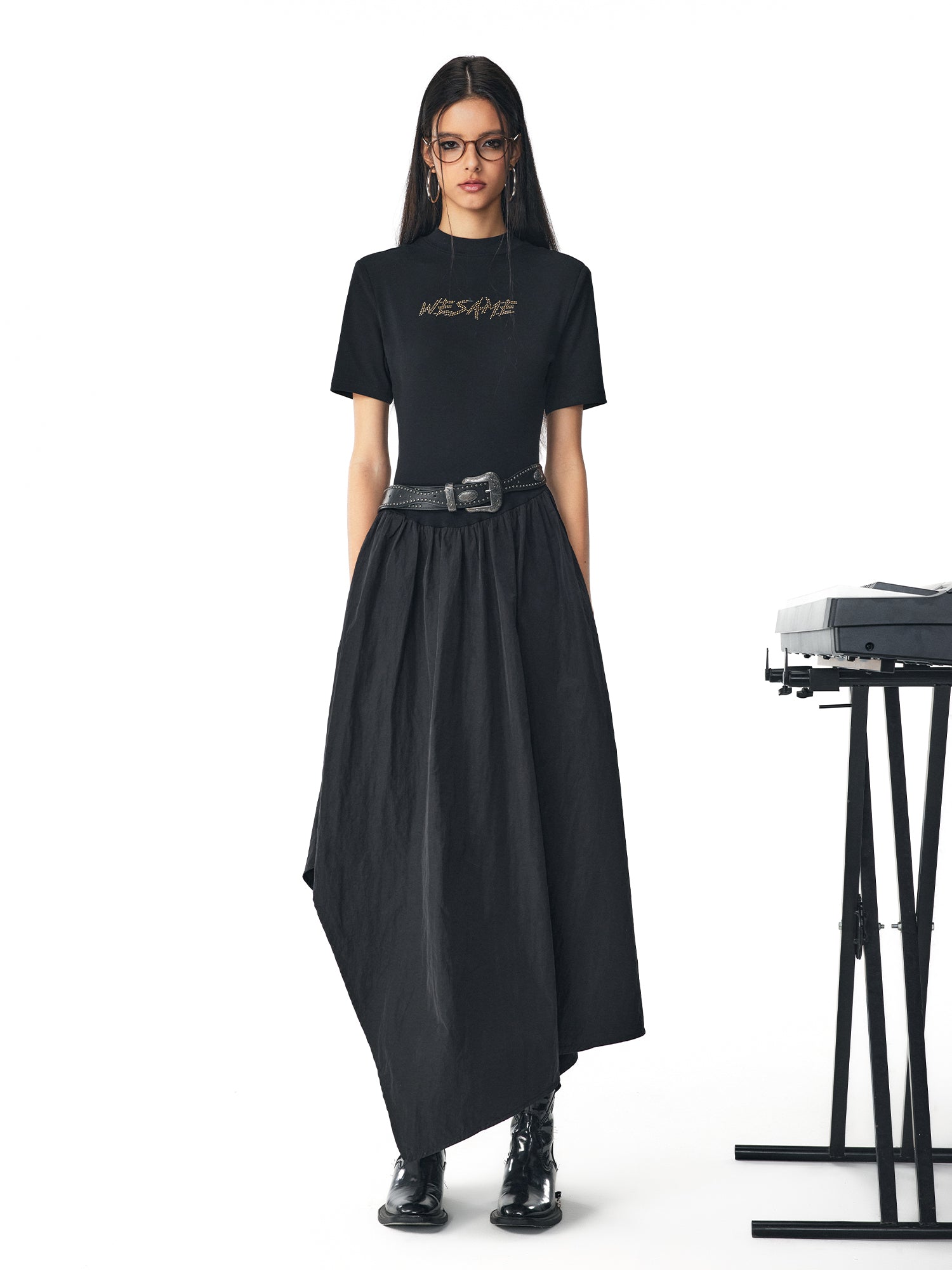 BLACK DIAMOND-IRONING MAXI DRESS