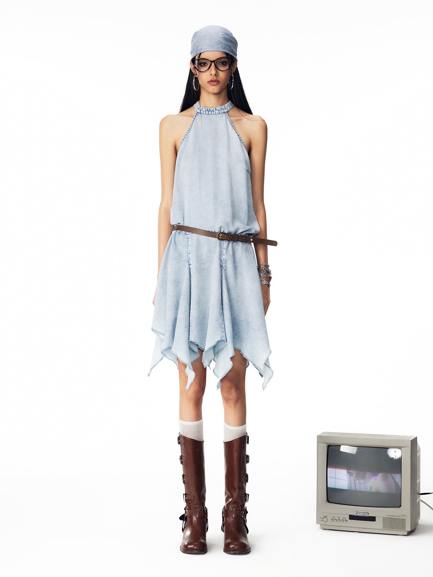 IRREGULAR DENIM DRESS WOMAN